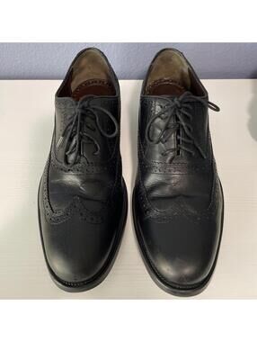 Johnson & Murphy Black Mens Wing Tips Size 9 D